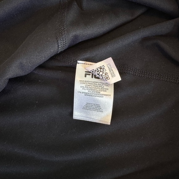 Fila Classic Black Hoodie Midweight Training and Moisture Wicking - Picture 6 of 8